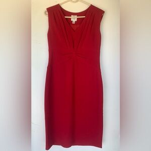 SUZI CHIN FOR MAGGIE BOUTIQUE -Women's sleeveless Midi Red Dress Size 8